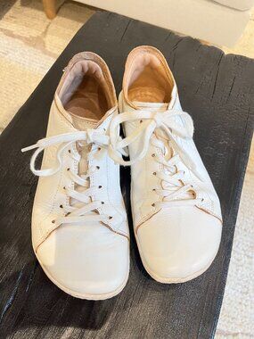Vivobarefoot white leather sneakers